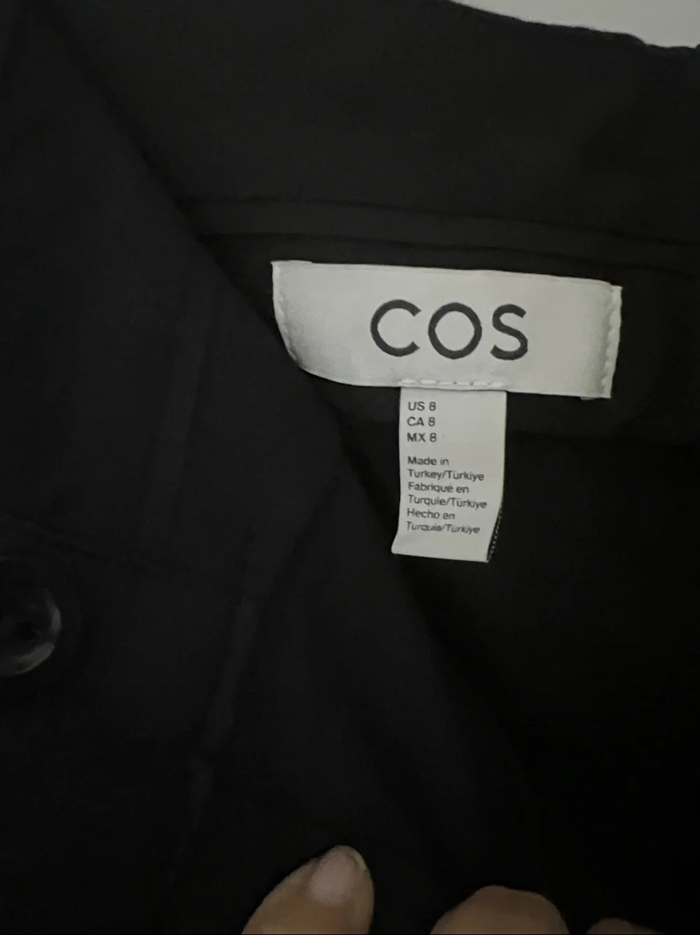 New no tags COS black slacks wide leg pleated front 8